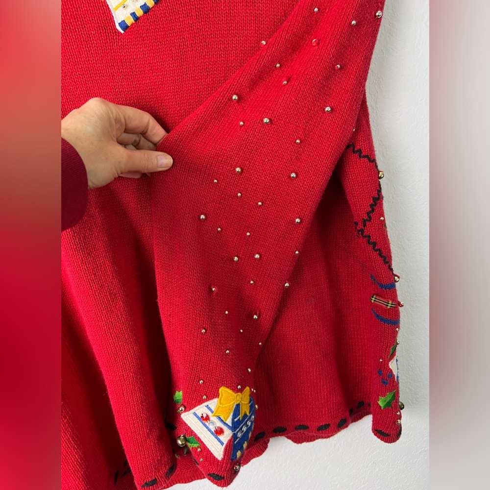 Designers Original Studio Christmas Holiday Sweater Cardigan - Picture 7 of 15